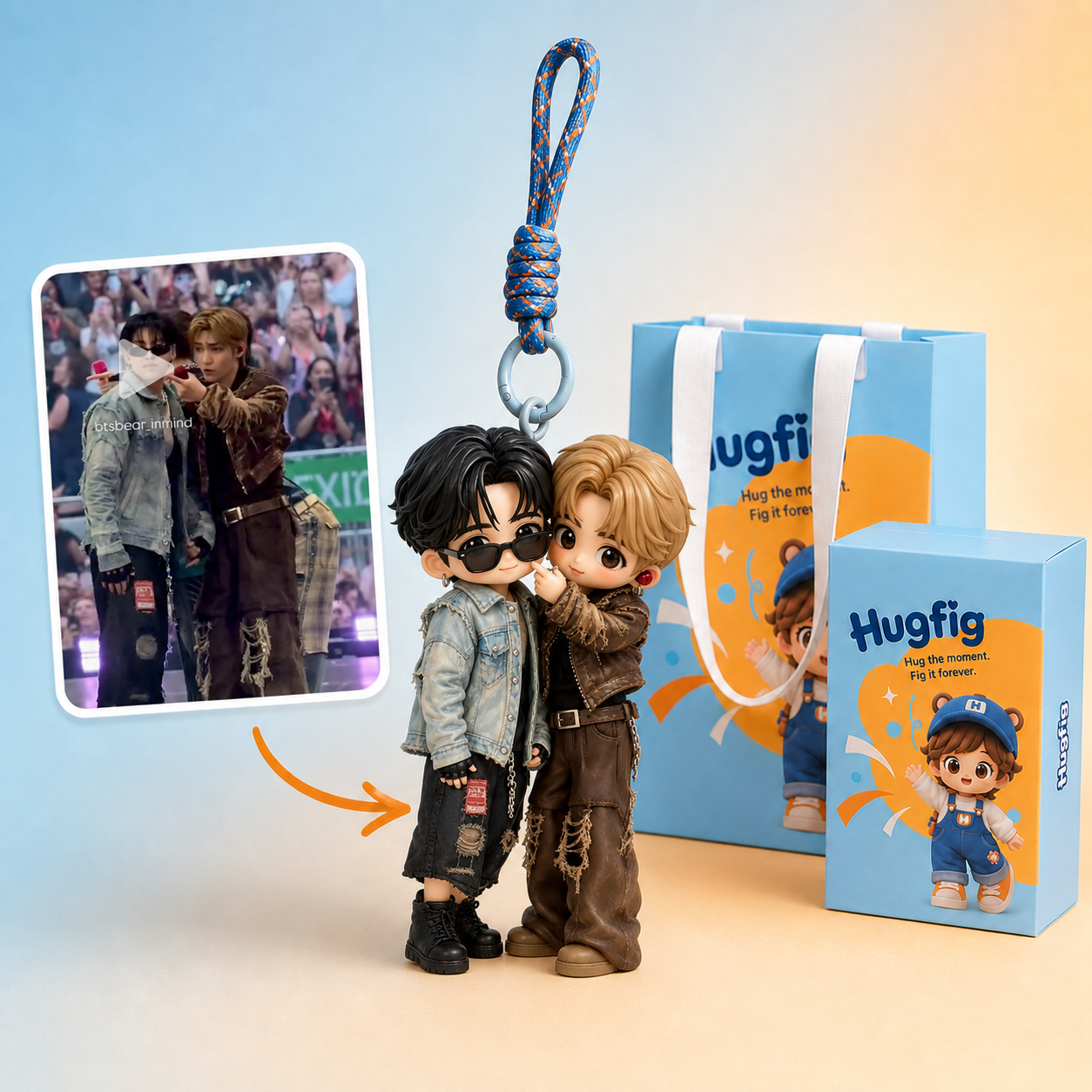 Tae-Custom Person Keychain