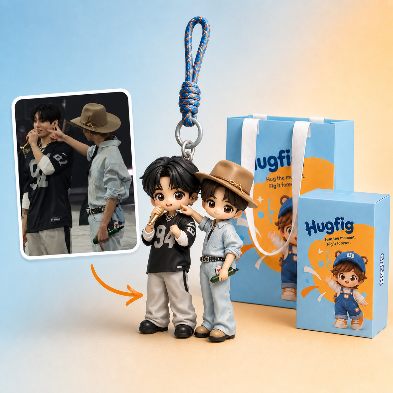 Tae-Custom Person Keychain