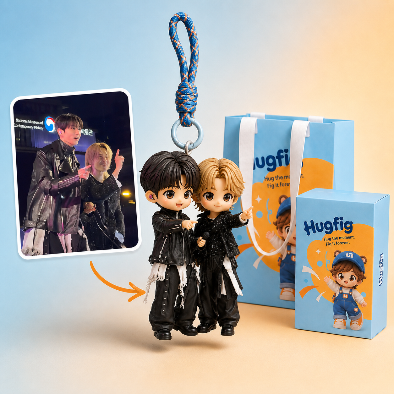 Jik-Custom Person Keychain