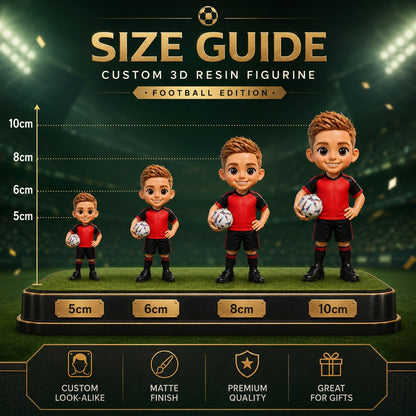 World Cup Custom Soccer Figurine From Photo - Personalized 3D Football Mini Figurine Keepsake